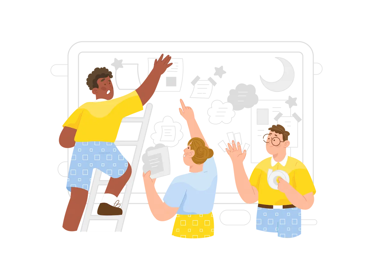 Illustration de personnes travaillant ensemble