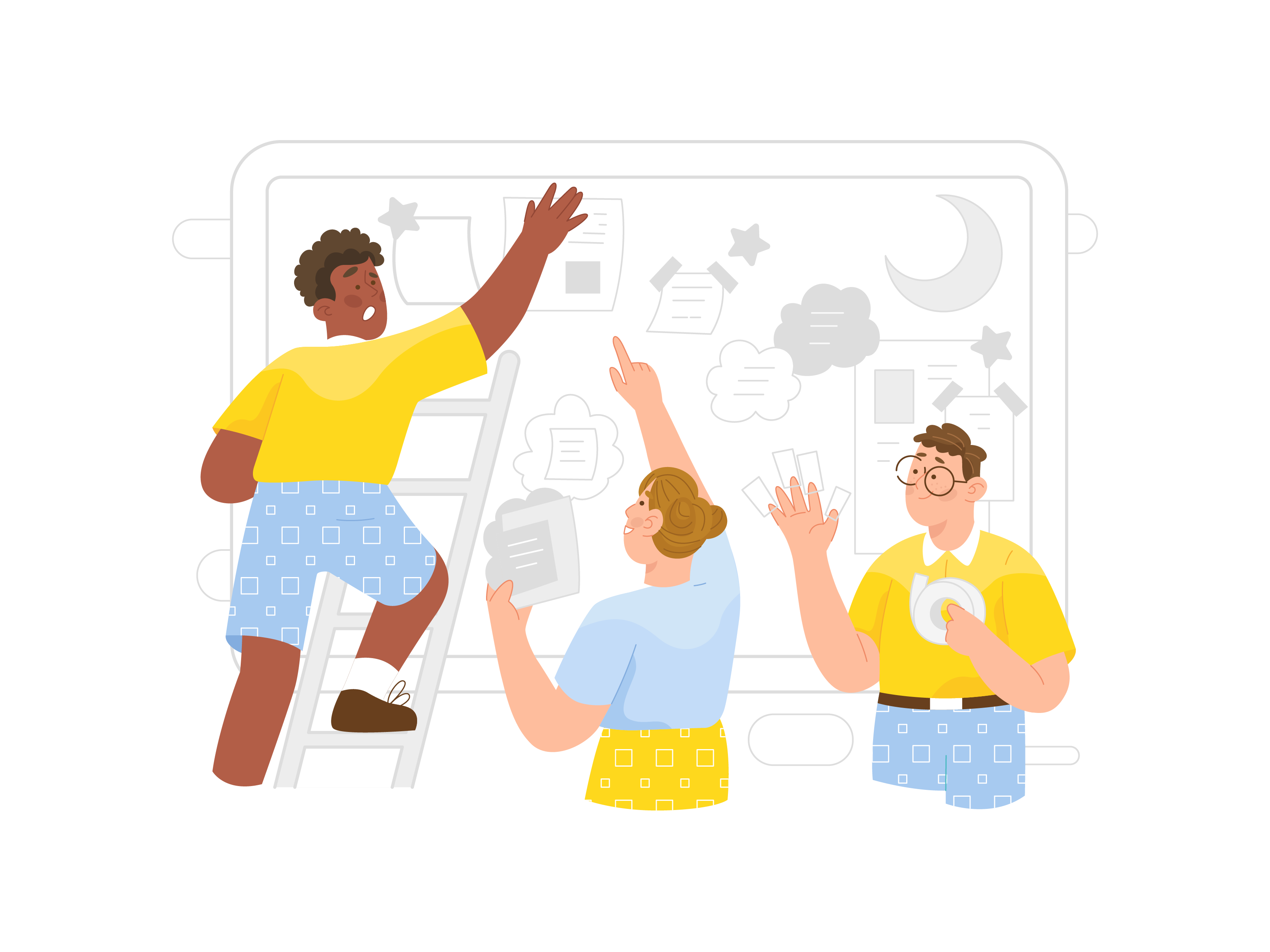 Illustration de personnes travaillant ensemble